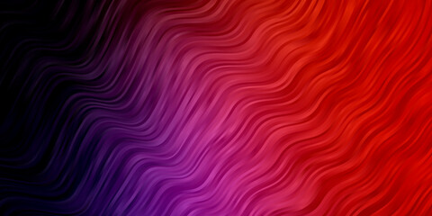 Dark Pink, Red vector backdrop with curves.