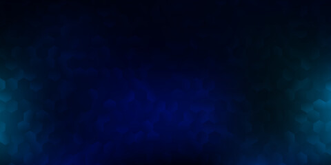 Dark blue vector texture with colorful hexagons.