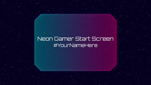 Neon Gamer Start Screen