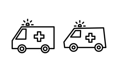 Ambulance icon vector for web and mobile app. ambulance truck sign and symbol. ambulance car