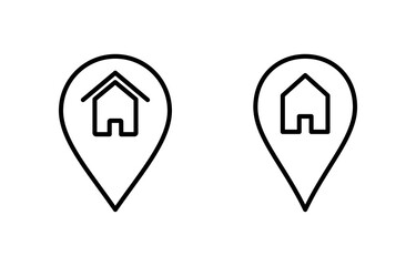 Address icon vector for web and mobile app. home location sign and symbol. pinpoint