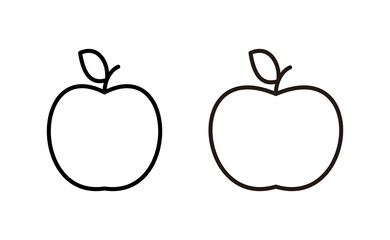 Apple icon vector for web and mobile app. Apple sign and symbols for web design.