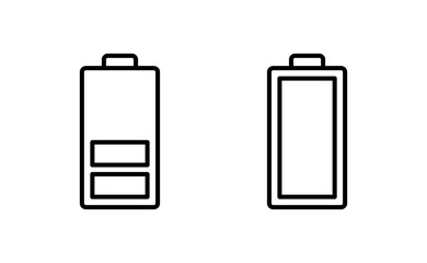 Battery icon vector for web and mobile app. battery charging sign and symbol. battery charge level