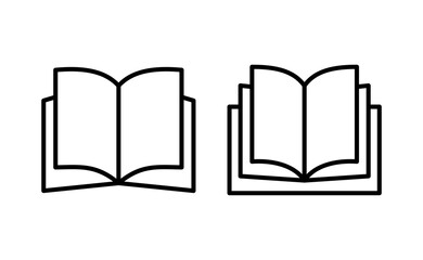 Book icon vector for web and mobile app. open book sign and symbol. ebook icon