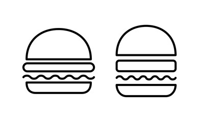Burger icon vector for web and mobile app. burger sign and symbol. hamburger