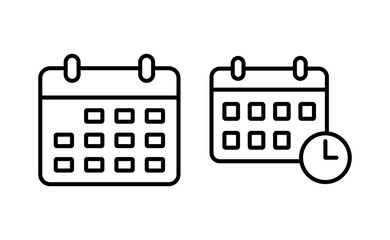 Calendar icon vector for web and mobile app. Calender sign and symbol. Schedule icon symbol