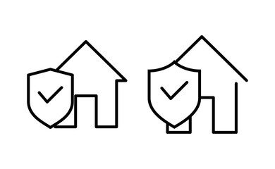 home insurance icon vector for web and mobile app. home protection sign and symbol