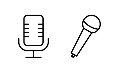 Microphone icon vector for web and mobile app. karaoke sign and symbol