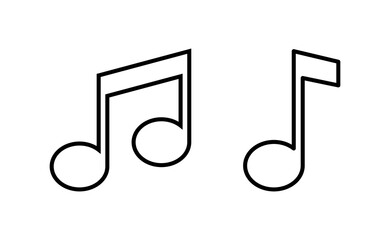Music icon vector for web and mobile app. note music sign and symbol