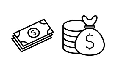 Money icon vector for web and mobile app. Money sign and symbol