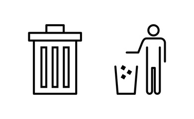 Trash icon vector for web and mobile app. trash can icon. delete sign and symbol.