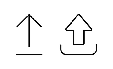 Upload icon vector for web and mobile app. load data sign and symbol
