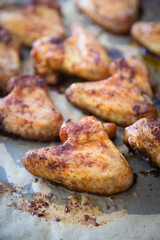 Roasted or grilled chicken wings