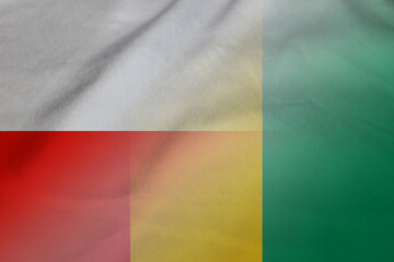 Poland and Guinea national flag transborder relations GIN POL