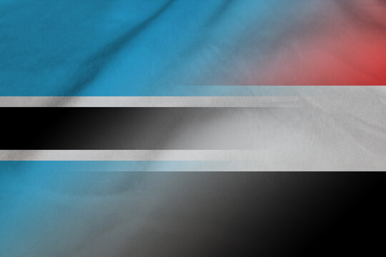 Botswana and Yemen official flag international contract YEM BWA
