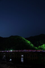 渡月橋　嵐山　京都　日本