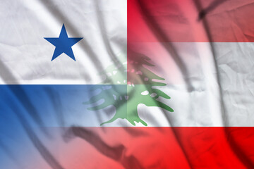 Panama and Lebanon official flag transborder contract LBN PAN