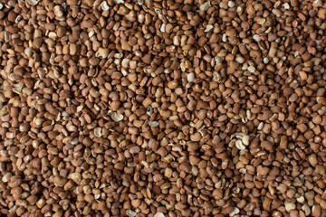 Brown beans, pinto beans, Nigerian oloyin beans, top view of beans