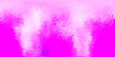 Fototapeta na wymiar Light pink vector triangle mosaic background.