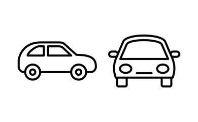 Car icon vector for web and mobile app. car sign and symbol. small sedan