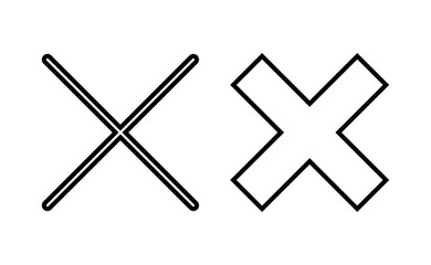 Fototapeta premium Close icon vector for web and mobile app. Delete sign and symbol. cross sign