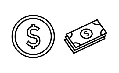 Money icon vector for web and mobile app. Money sign and symbol