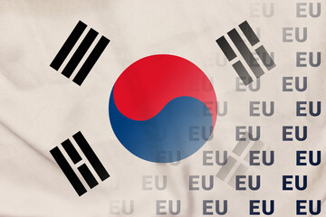 South Korea flag EU symbol union