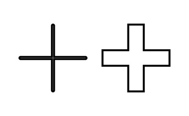 Obraz premium Plus Icon vector for web and mobile app. Add plus sign and symbol