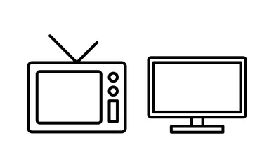 Tv icon vector for web and mobile app. television sign and symbol