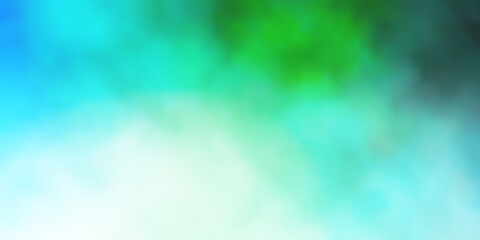 Light Blue, Green vector layout with cloudscape.