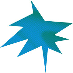 Abstract transparent halftone grunge burst shape.