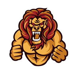 Lion Mascot Muscle