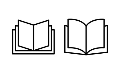 Book icon vector for web and mobile app. open book sign and symbol. ebook icon