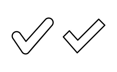 Check mark icon vector for web and mobile app. Tick mark sign and symbol