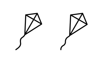 Kite icon vector for web and mobile app. kite sign and symbol