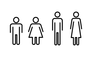 Man and woman icon vector for web and mobile app. male and female sign and symbol. Girls and boys