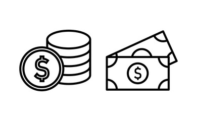 Money icon vector for web and mobile app. Money sign and symbol
