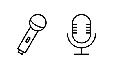 Microphone icon vector for web and mobile app. karaoke sign and symbol