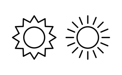 Sun icon vector for web and mobile app. Brightness sign and symbol.