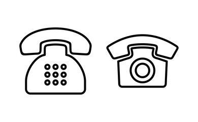 Telephone icon vector for web and mobile app. phone sign and symbol