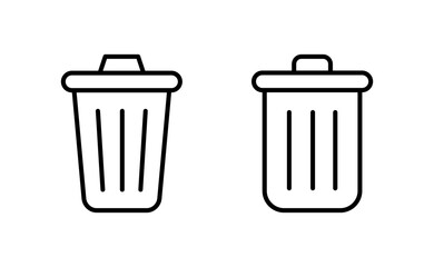 Trash icon vector for web and mobile app. trash can icon. delete sign and symbol.