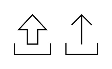 Upload icon vector for web and mobile app. load data sign and symbol