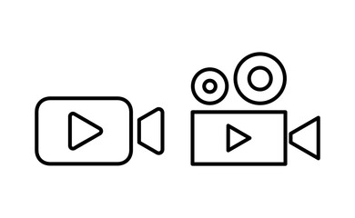 Video icon vector for web and mobile app. video camera sign and symbol. movie sign. cinema