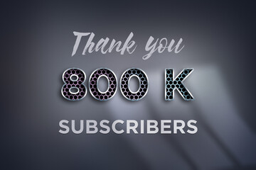 800 K  subscribers celebration greeting banner with Net Design