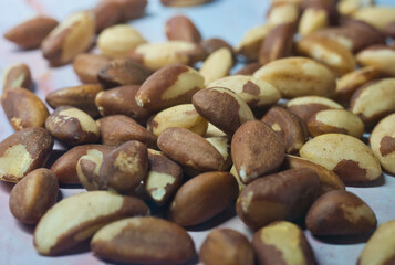 Brazil Nuts heart healthy snake close up shot