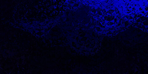 Dark blue vector pattern with polygonal shapes.