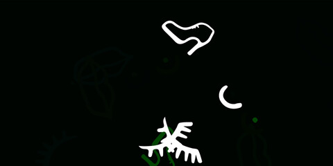 Light Green vector pattern with feminism elements.