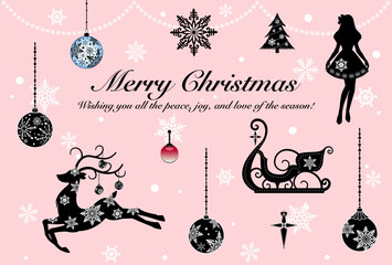 キュートなゴシック調クリスマスカード