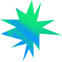 Abstract transparent halftone grunge burst shape.