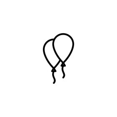Balloon icon vector illustration. Party balloon sign and symbol